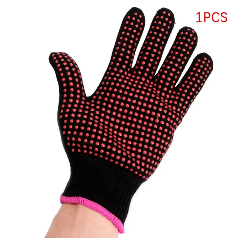 1Pc Hair Straightener Perm Curling Hairdressing Heat Resistant Finger Glove Hair Care Styling Tools Thermal Styling Glove