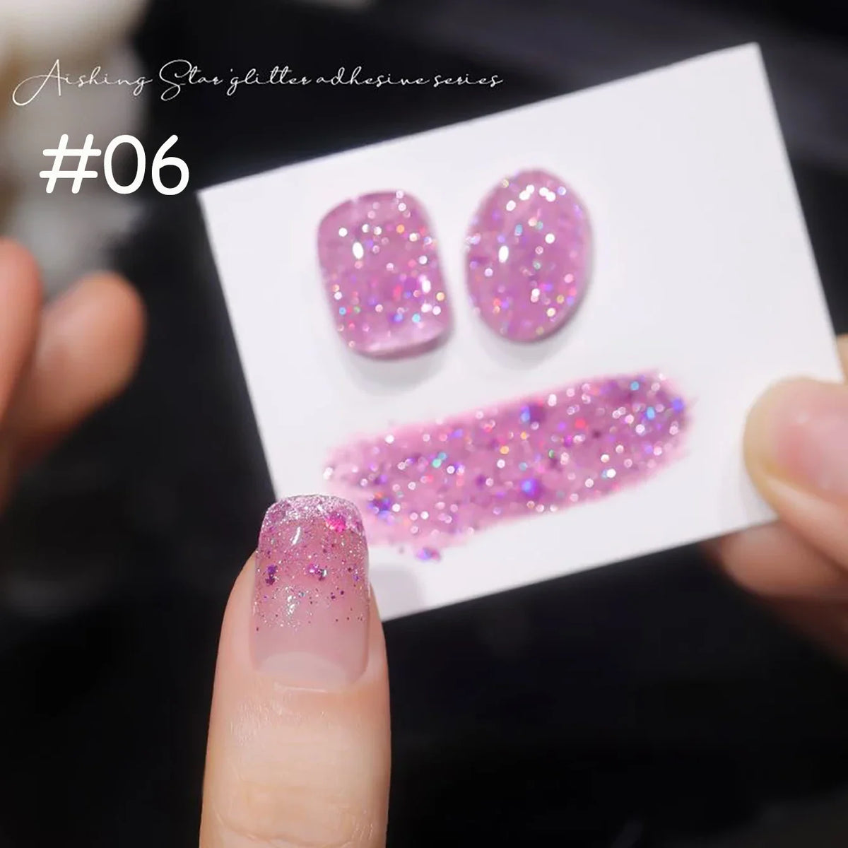 1-12pcs WS Summer Autumn Nails Flashing Reflective Disco Pink Blue White Broken Diamond Gel Nail Polish Nail Art Nail Supplies
