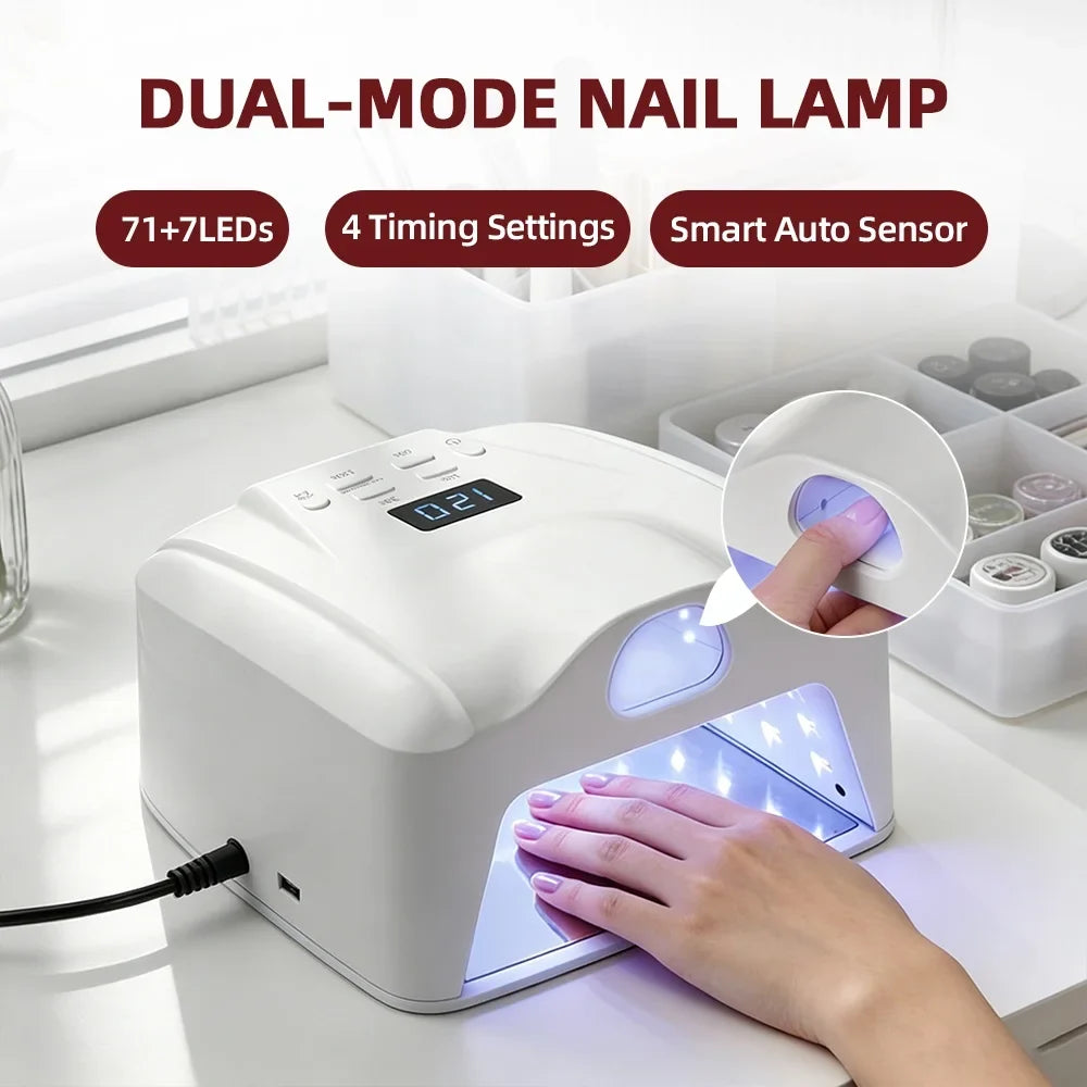 Dual Nail Lamp Single Toe Single Finger Gel Nail Curing Lamp Full Hand Fast Drying LED Light Nail Dryer Auto Sensor Dual Lamp