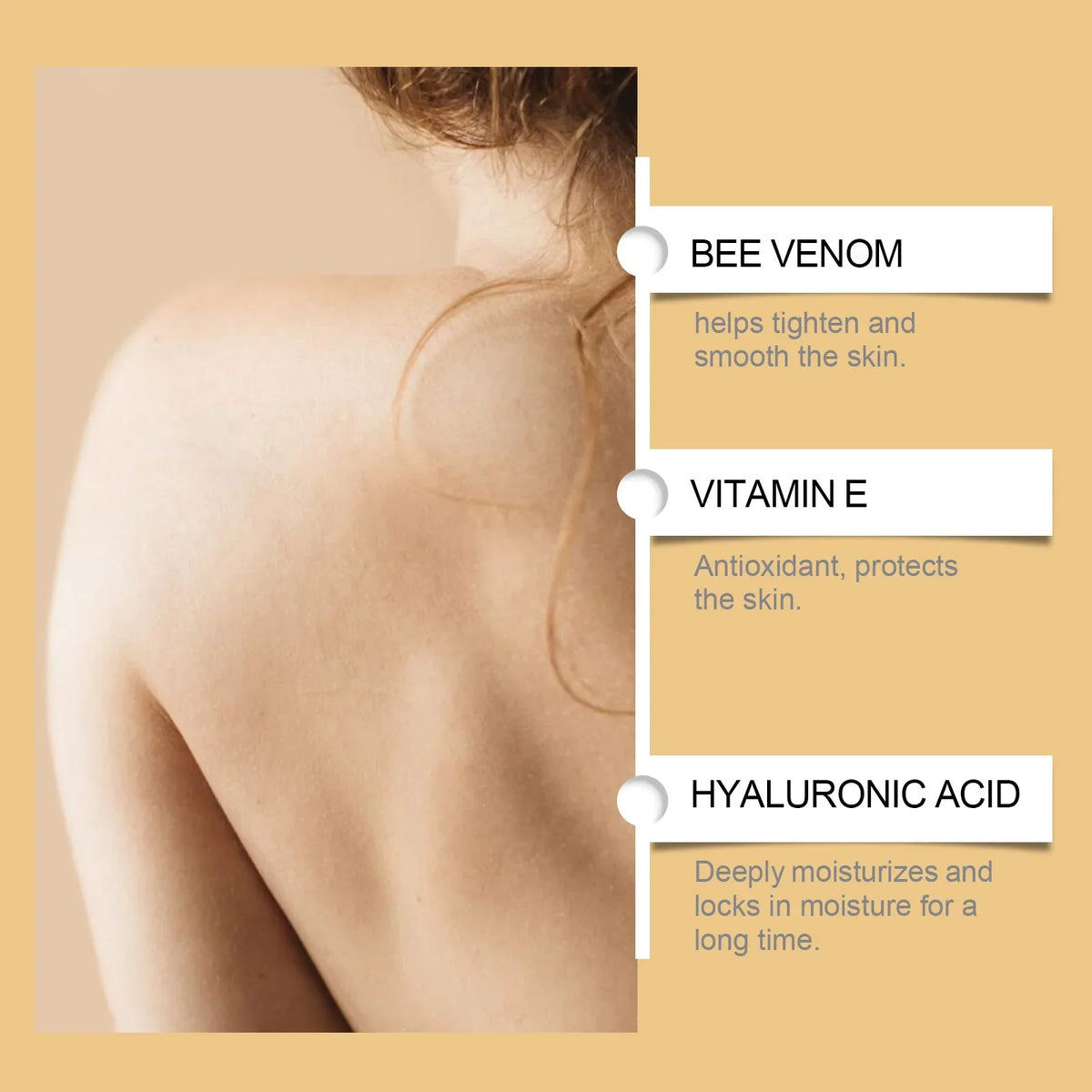 EELHOE Bee Venom Roller Cream Anti-Cellulite Body Massager Moisturizing Body Care Wrinkles Remover Firming Skin Tightening Cream