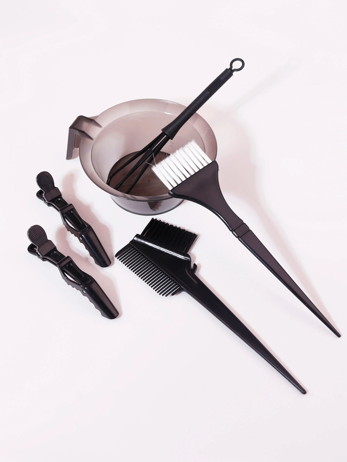 6PCS professional salon hair dye set, hair dye bowl, hair dye brush, color mixer, hair clip, DIY hair dye styling tool