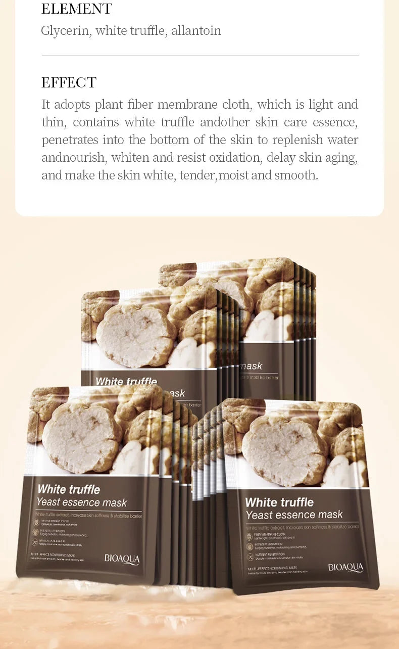 6/12pcs BIOAQUA Caviar Grape White Truffle Face Mask Anti Wrinkle skincare Moisturizing Hydrating Facial Masks Skin Care