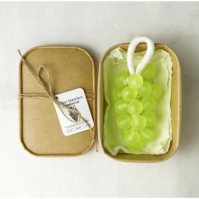 Handmade Soap Bar,Pearl Grape Bunches Bathing & Washing & Cleaning & Nourishing Gift Box Soap,Plant Extraction Mild Remove Dirt