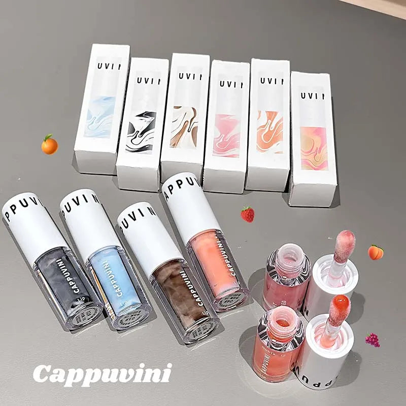 Clear Grey Purple Lip Gloss Temperature Changing Waterlight Mirror Lip Glaze Crystal Tint Plumper Moisturizing Lip Oil Makeup