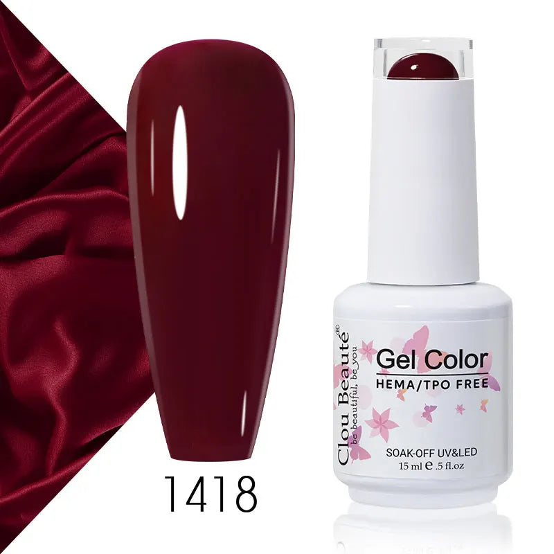 Clou Beaute Coffee Colors Nail Gel Polish HEMA/TPO FREE Soak off UV/LED 15ml Vernis Semi Permanent Nail Varnish 15ml Base Top