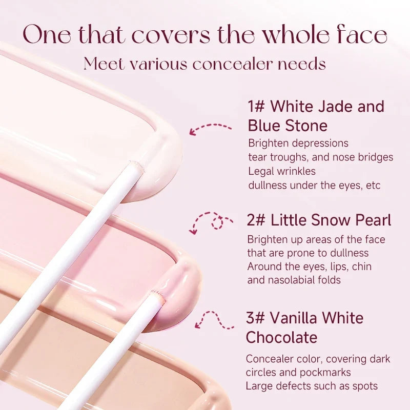 Brightening concealer liquid Natural highlighter Moisturizing and non-wrinkle No picky skin modification face