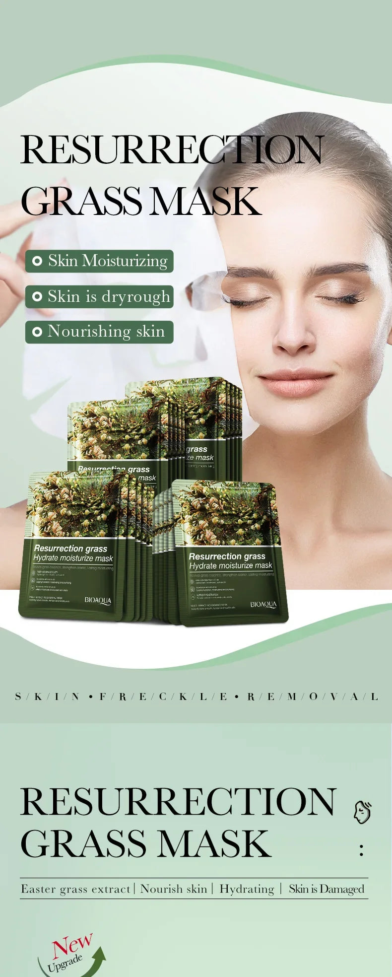 6/12pcs BIOAQUA Caviar Grape White Truffle Face Mask Anti Wrinkle skincare Moisturizing Hydrating Facial Masks Skin Care