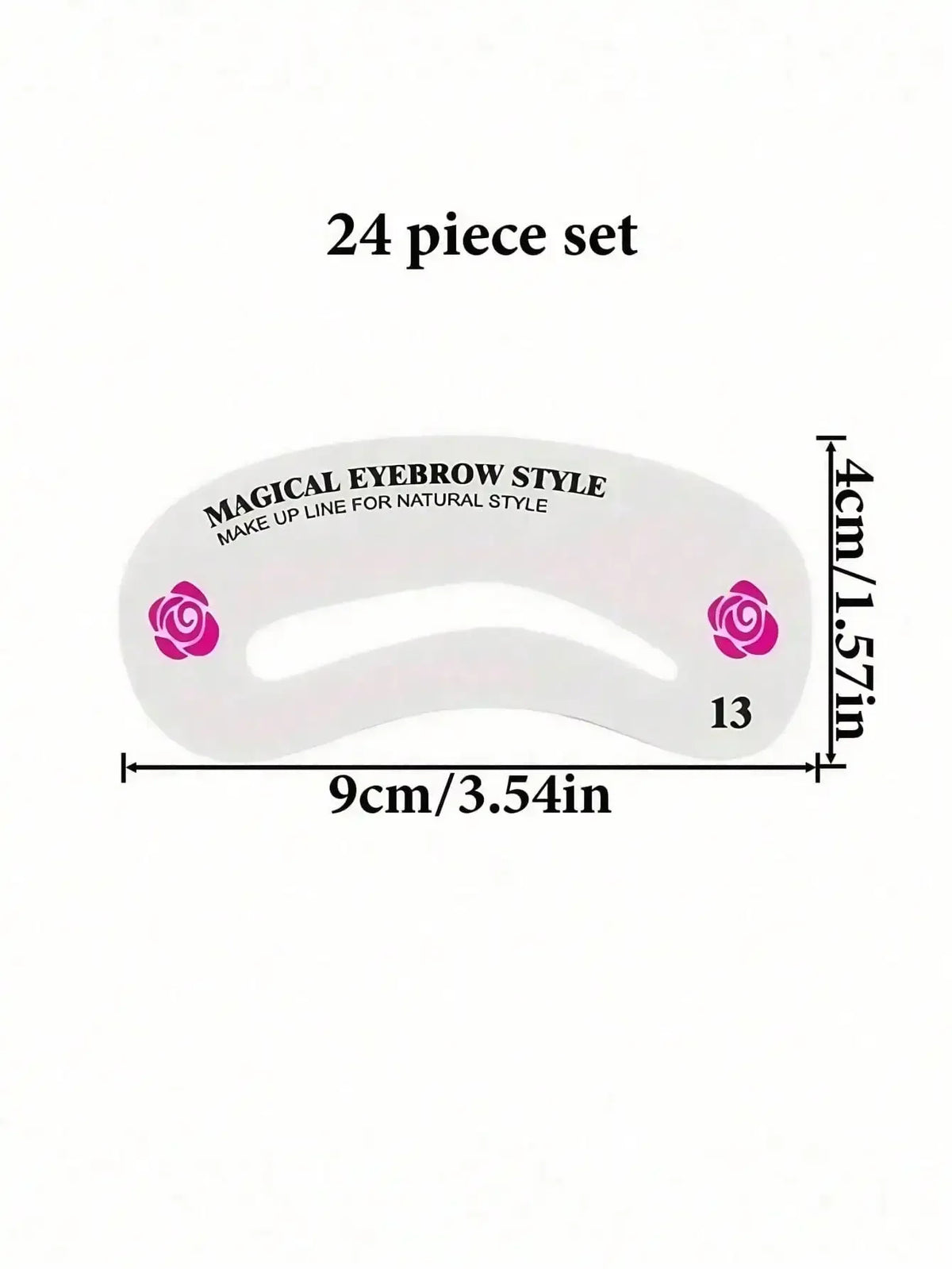 24 Styles Eyebrow Shaping Stencils - Grooming Kit for Women - Perfect for Beauty Modeling and Makeup Application