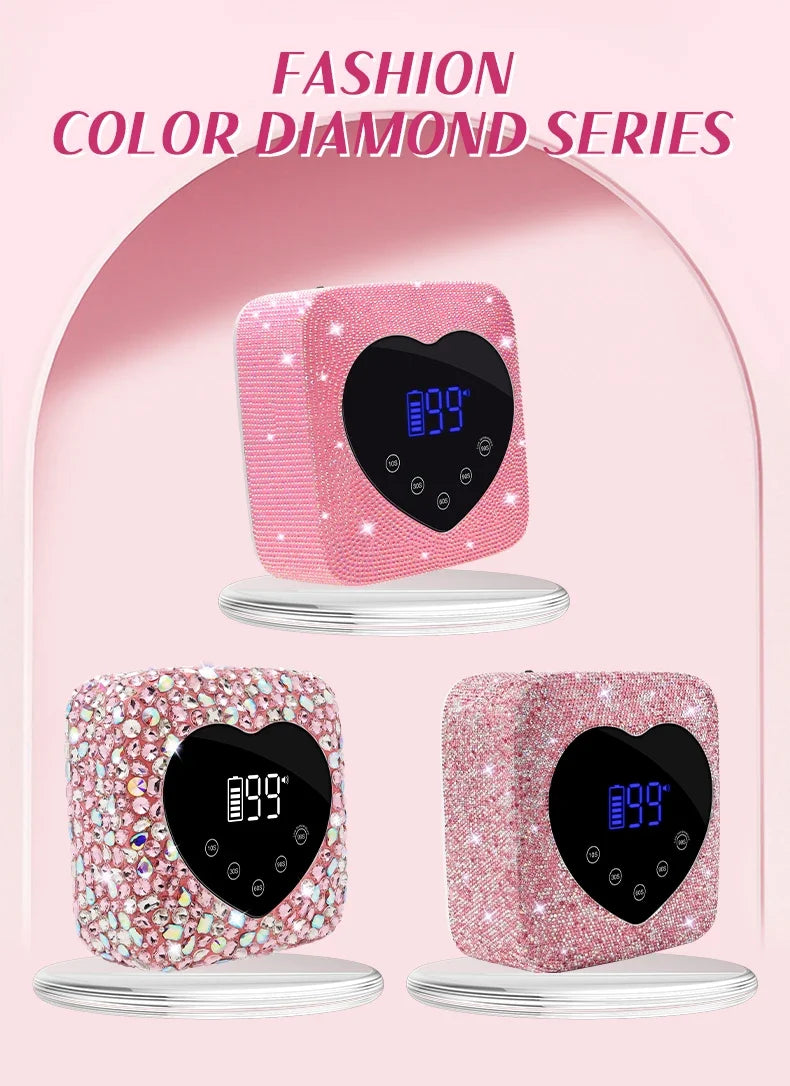 72W Cordless UV Nail Lamp Rechargeable 30 LEDs Nail Dryer with 5 Timer Settings UV Cabin Manicure Light for Nails Nail Art Tools
