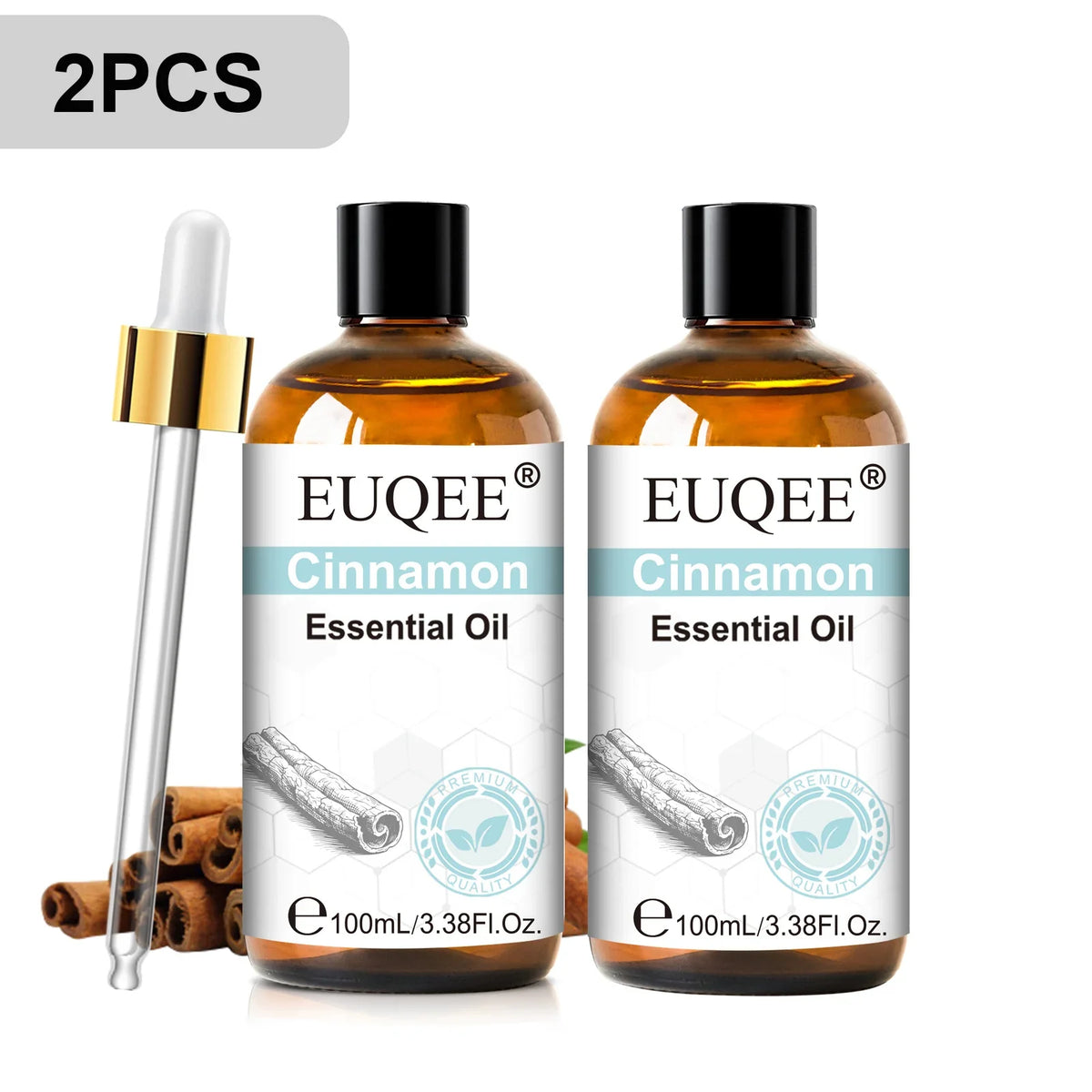 EUQEE 3.38FI.Oz. Aromatherapy Essential Oil For Reed Diffuser Humidifier-100ml Vanilla Lavender Cinnamon Lemon Essential Oils