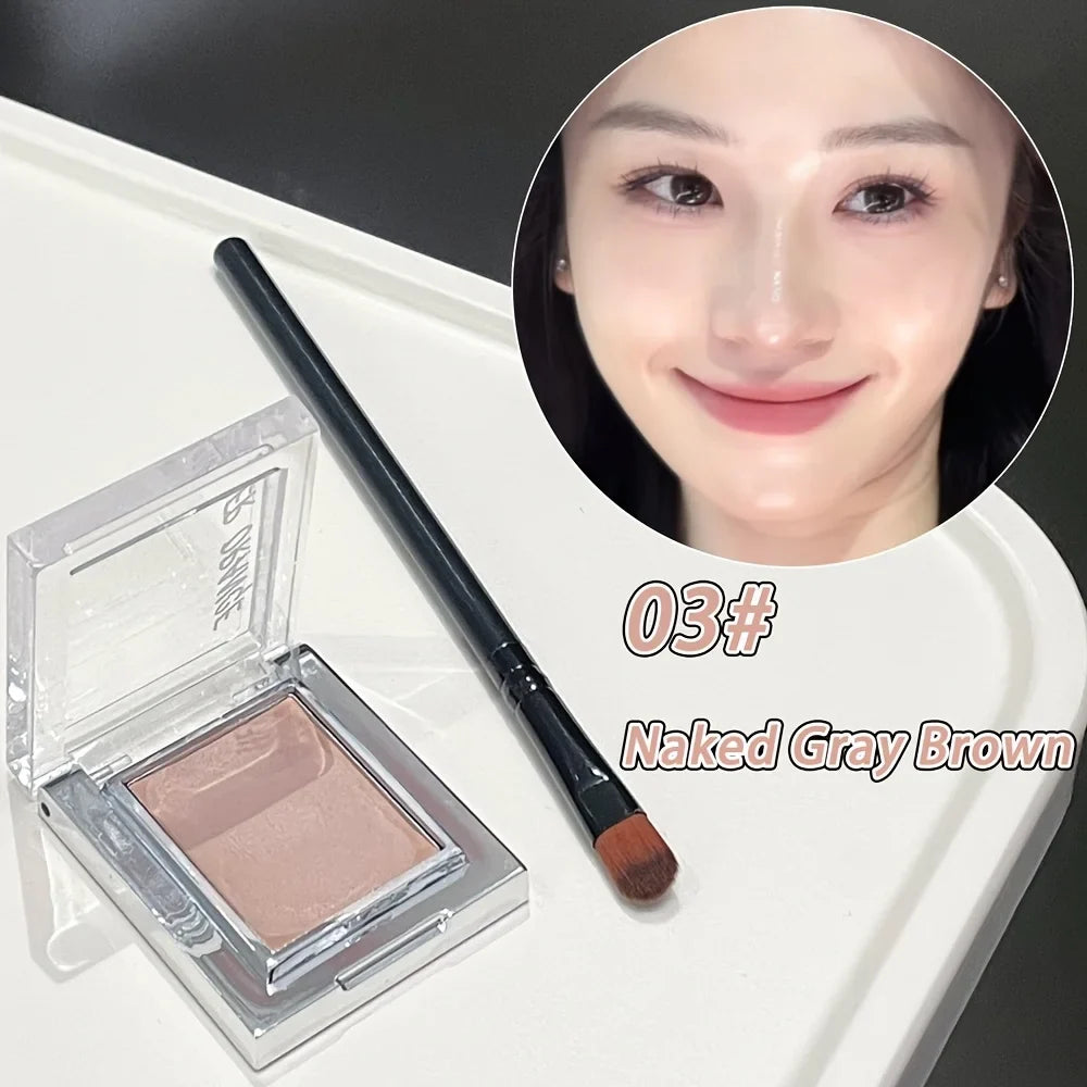 Herorange Misty Matte Cream Blush with Makeup Brush Set Low Saturation Matte Texture Brighten Skin Create Charming Makeup Looks