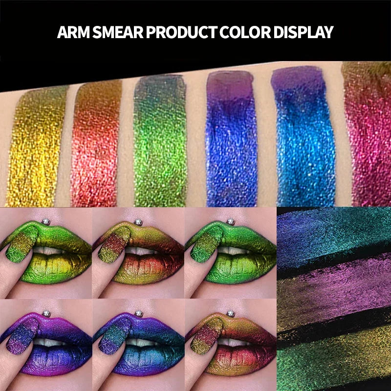 Chameleon EyeshadowsDiamond Glitter Liquid Eyeshadow StickHighly Pigmented Metallic Shimmering Long Lasting Shine All Makeup