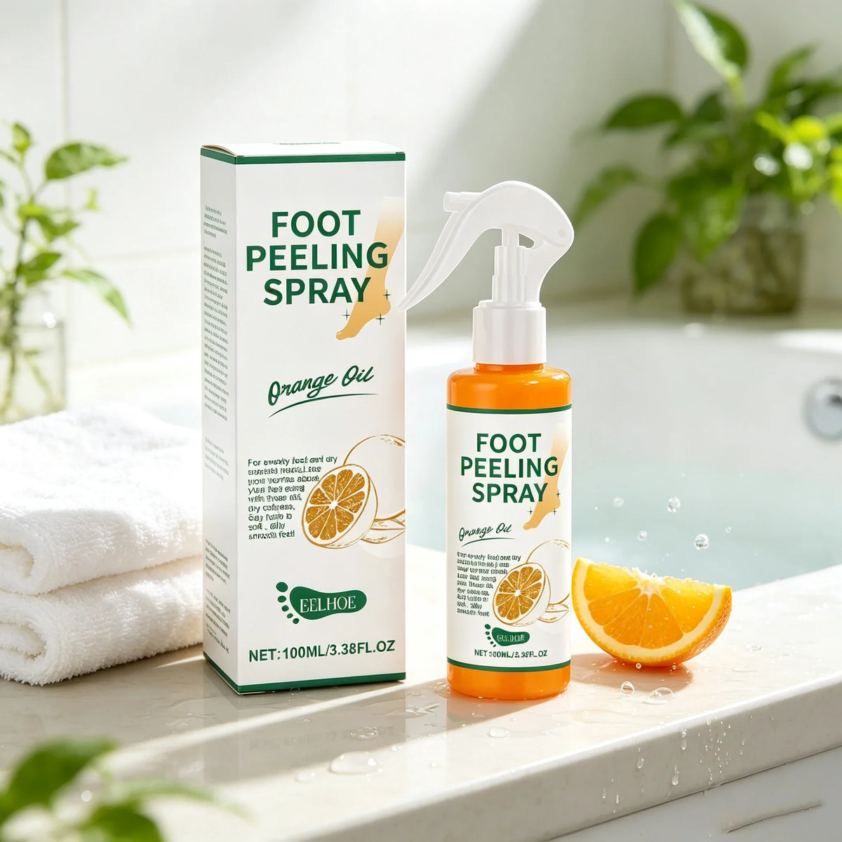 Eelhoe Foot Peeling Spray Dead Skin Remover Anti Crack Improve Rough Soften Moisturize Dry Skin Cleans Feet Exfoliating Liquids