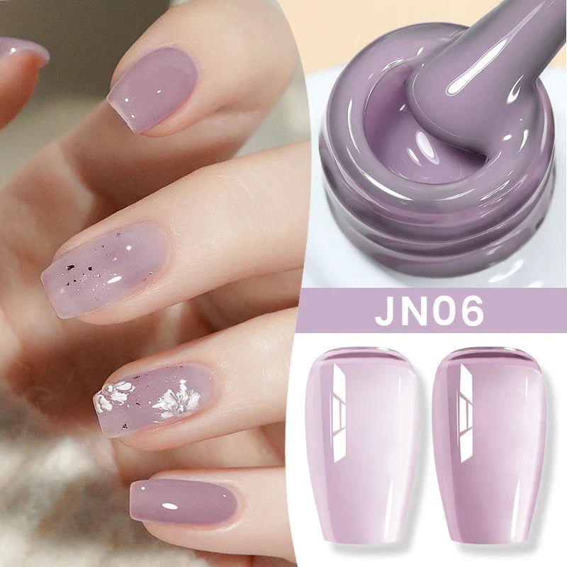 BORN PRETTY 10ml Blood Red Jelly Transparent Gel Nail Polish Wine Red Winter Color Semi Permanent Soak Off UV LED Varnish