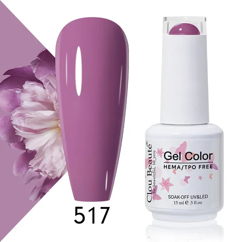 Clou Beaute Coffee Colors Nail Gel Polish HEMA/TPO FREE Soak off UV/LED 15ml Vernis Semi Permanent Nail Varnish 15ml Base Top