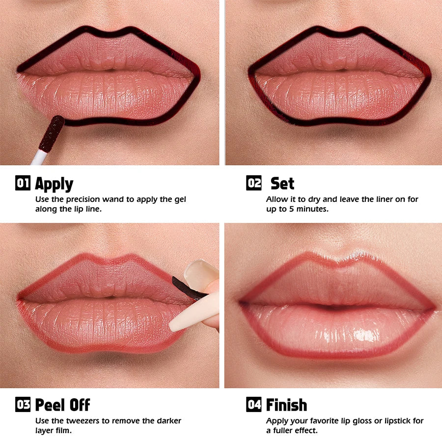 7 Colors Blading Lip Gloss Peel Long Lasting Waterproof Liquid Lipstick Pink Lip Glaze Transfer Resistant Lip Tint Makeup Gifts