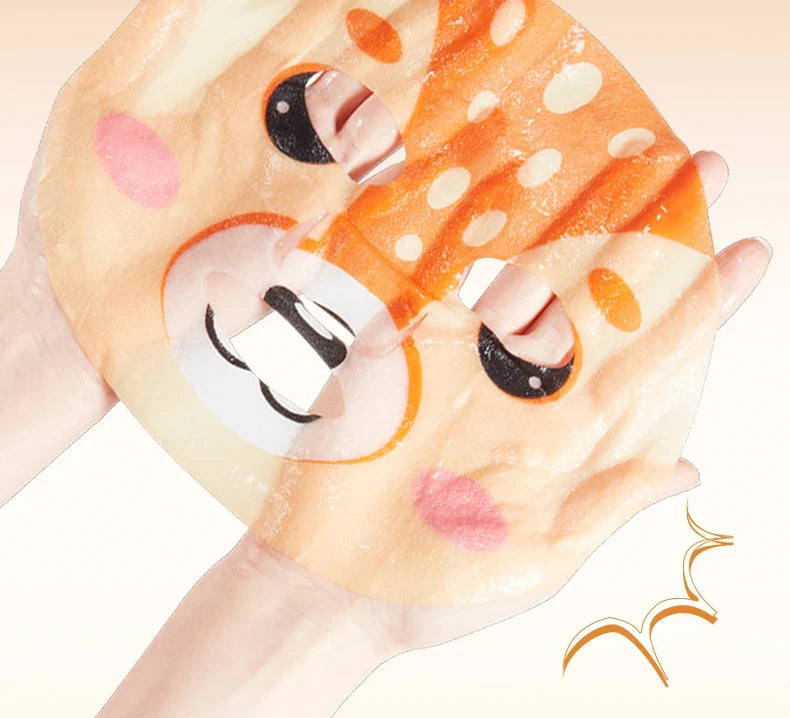 5pcs SADOER Animal Pattern Masks Face Mask Moisturizing Anti Wrinkles Anti-Aging Whitening Facial Masks Skin Care Novel Products