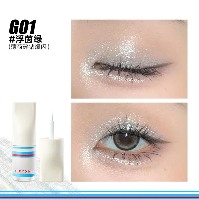 Judydoll Shimmer Metallic Glitter Eyeshadow Highly Pigmented Long Lasting Waterproof Liquid Matte Shadow Eye Makeup Cosmetics