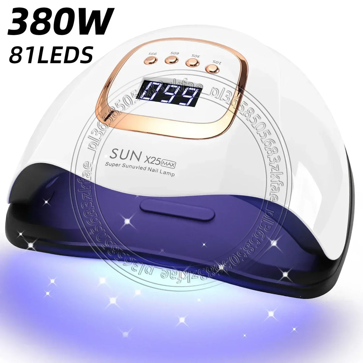 Auto‑sensor UV LED Manicure Lamp,380W Timed Nail Dryer for Home‑salon Gel‑polish Quick Curing Work