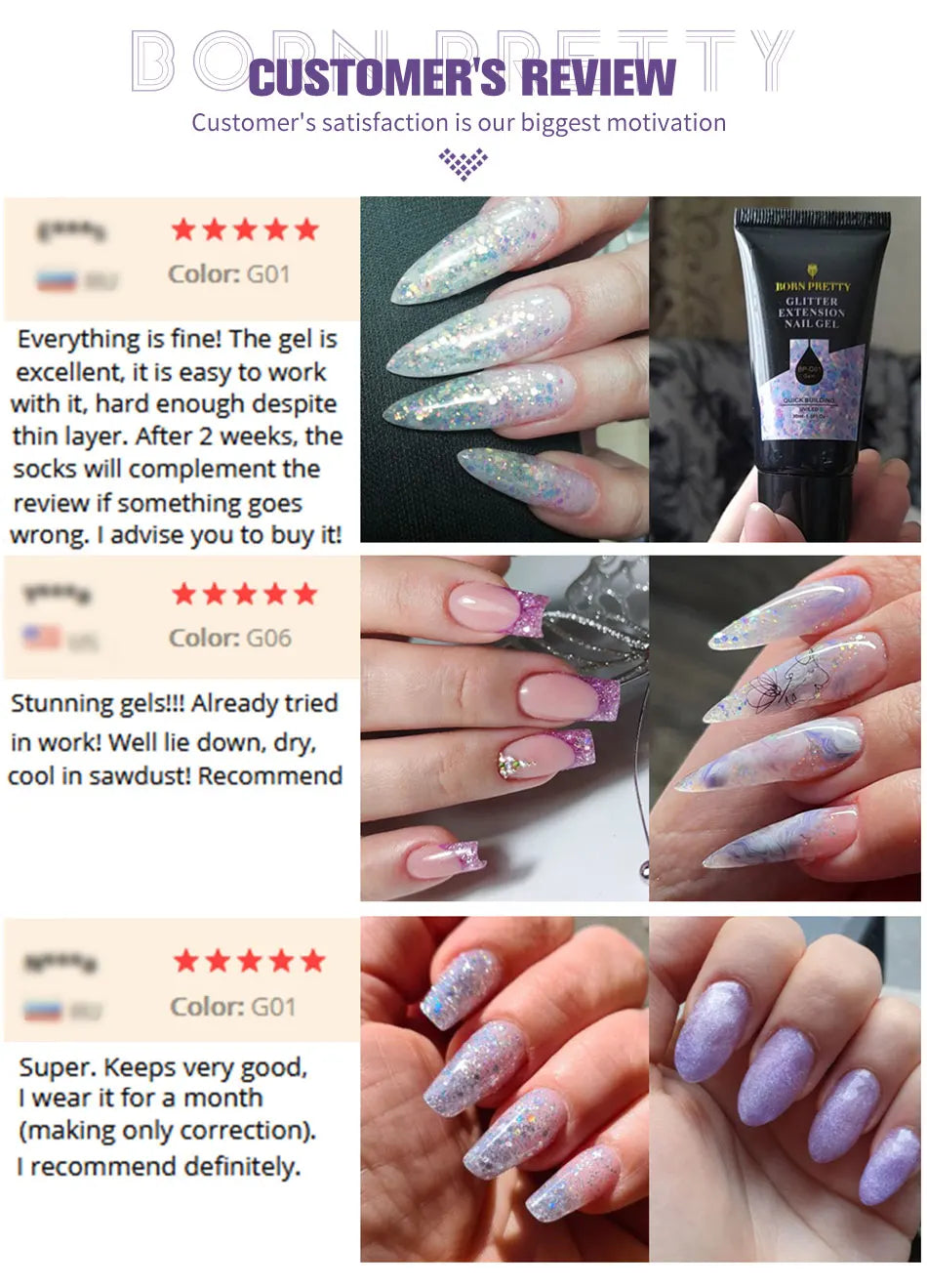 BORN PRETTY 30ml Extension Nail Gel Polish Glitter Crystal Nail Art Fast Extend Nude Pink Varnis Semi Permanent UV Hard Gel Nail