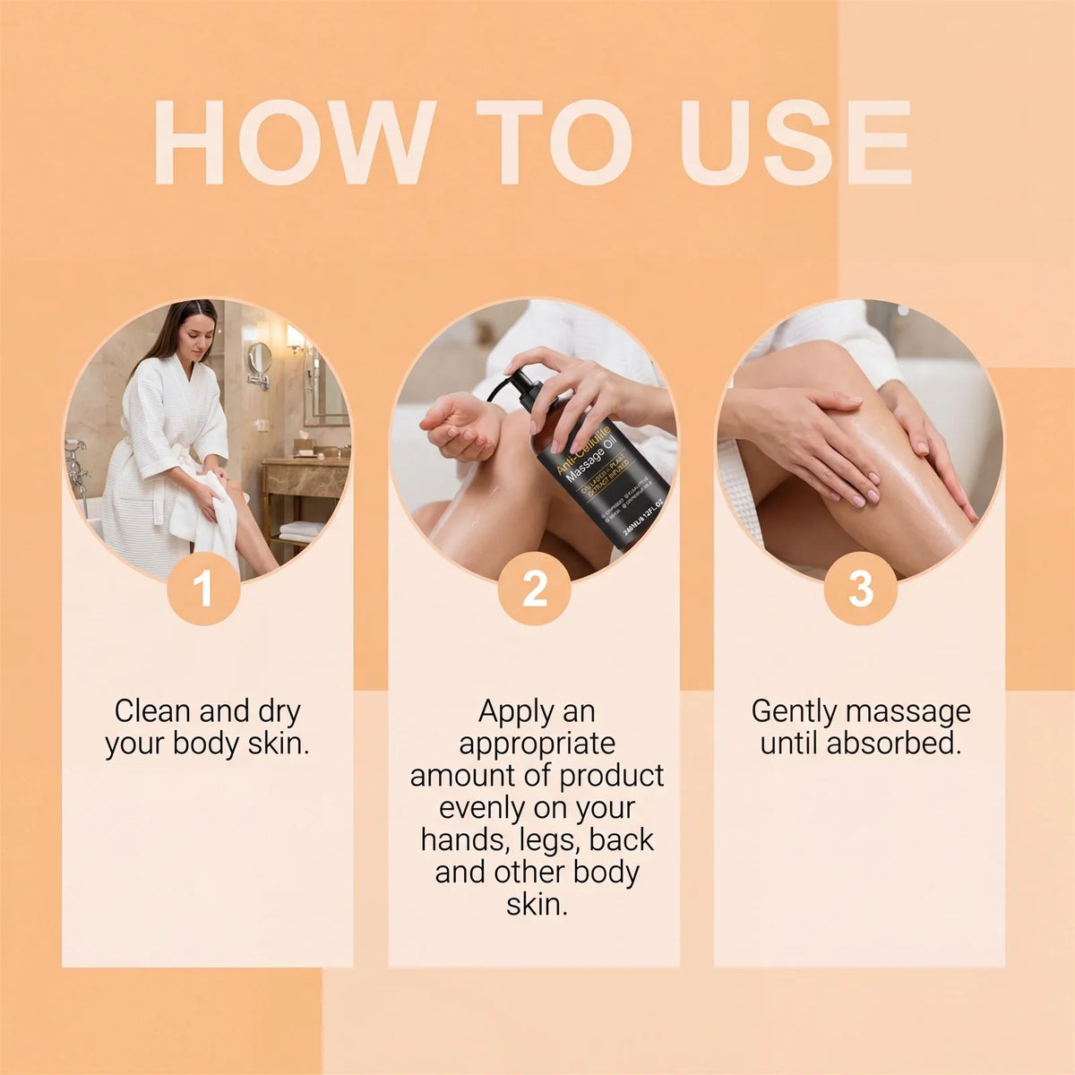 Firming Body Massage Oil with Collagen Anti Sagging Smoothing Cellulite Improve Skin Texture Refreshing Body Oil for Legs & Full