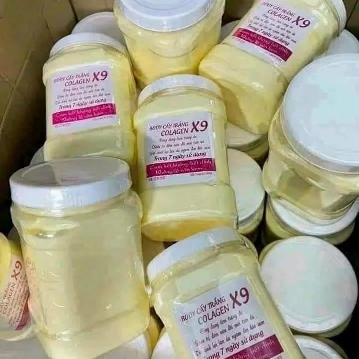 Hộp  Kem Body Cấy Trắng Collagen X9 Trắng Bật Tone , Ko Lộ Vân, Ko Bết Rít Body care Brightening Moisturizer
