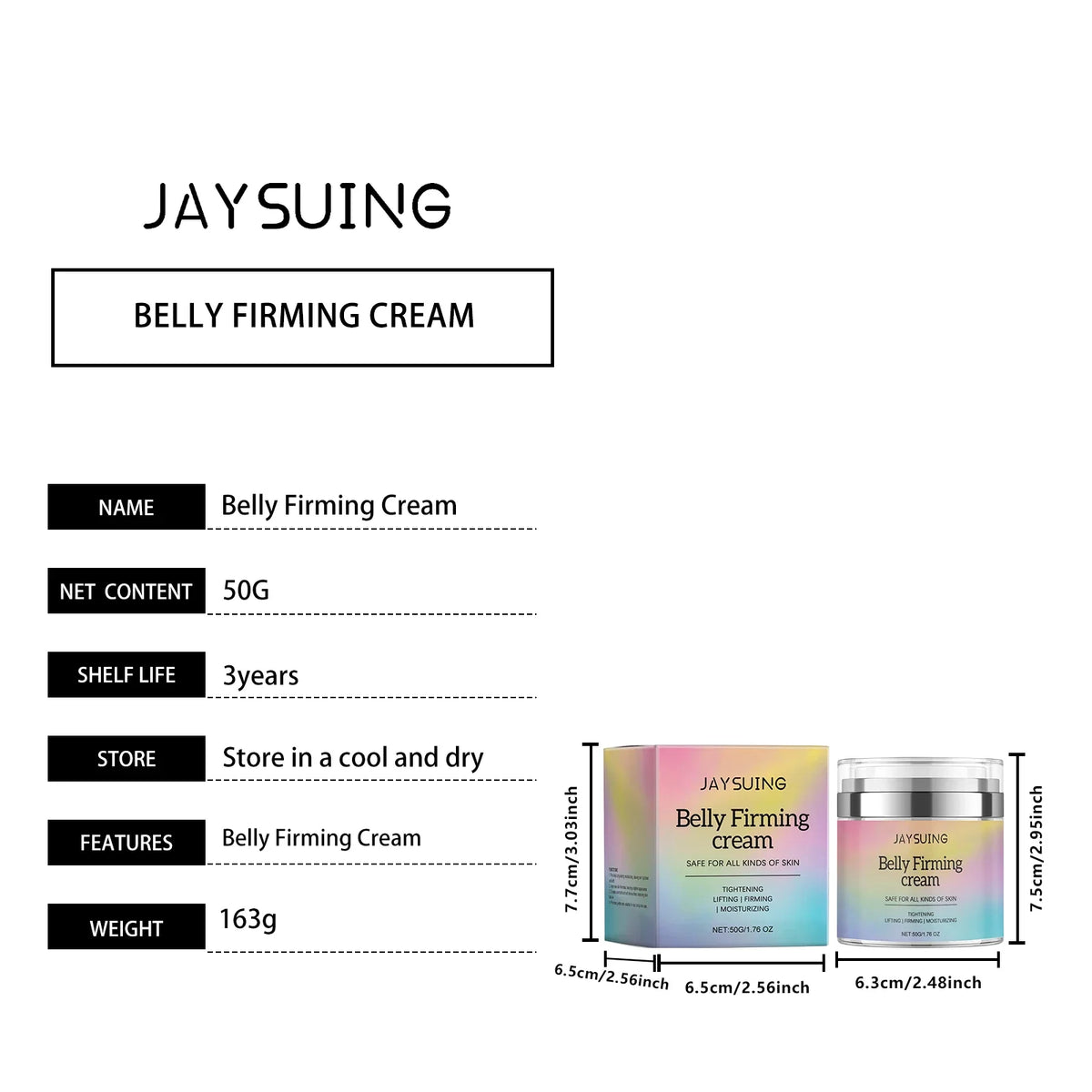 Belly Firming Cream Tightening Anti-Cellulite Lotion for Thigh Butt Arm Moisturize Improve Loose Sagging Skin Body Shaping Cream