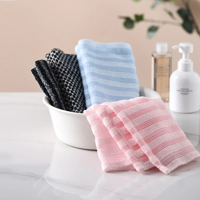 Japanese Rubbing Washcloth Bath Nylon Towel Brush for Back Towels Exfoliating Scrub Shower Sponge Body Bathroom Accessories 1PC