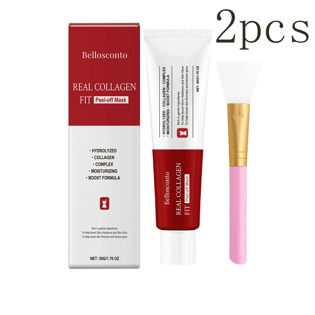 Collagen Peel-Off Mask: Gentle, Moisturizing & Hydrating, Leaves Skin Translucent, Nourished, Clean and Tender