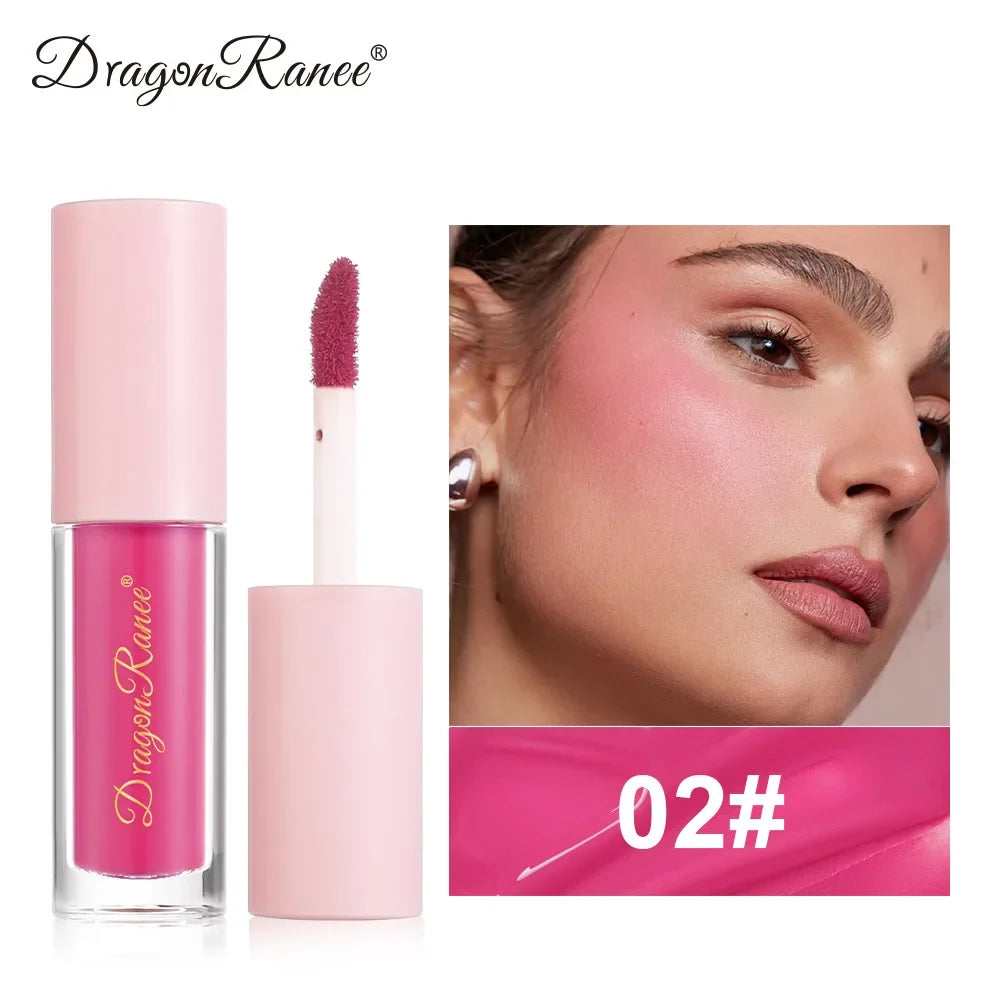 8 Colors Natural Lasting Mini Velvet Matte Liquid Blusher Peach Pink Tone Facial Contour Blush Makeup Women's Cosmetics