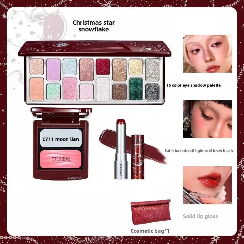 Chéeryep Makeup Set Shimmer 16 Color Eye Shadow Highlighter Blusher Solid Lip Gloss Full Makeup Kit Completo De Maquiagem