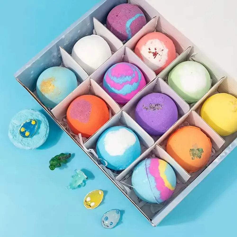 Kids Bath Bombs with Surprise Inside, Fizzy Spa Balls Gift Set with Animal Toys, Educational, Fun Relaxing Holiday Gift for Kids