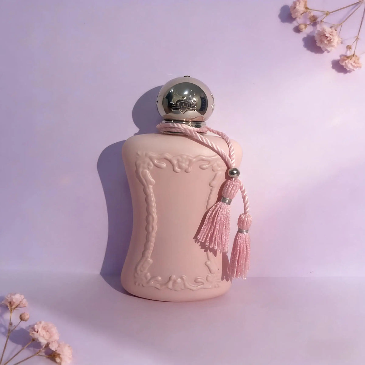 DELINA EDP: Elegant Pink Bottle with Tassel, Sophisticated Feminine Scent for Daily Wear