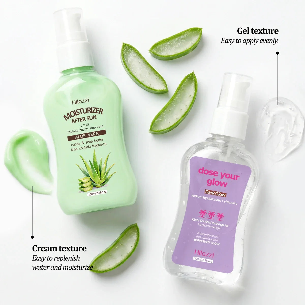 CLEAR SUNLESS TANNING GEL (DARK GLOW) MOISTURIZER AFTER SUN,Moisturizes and nourishes the skin, long-lasting bronze color