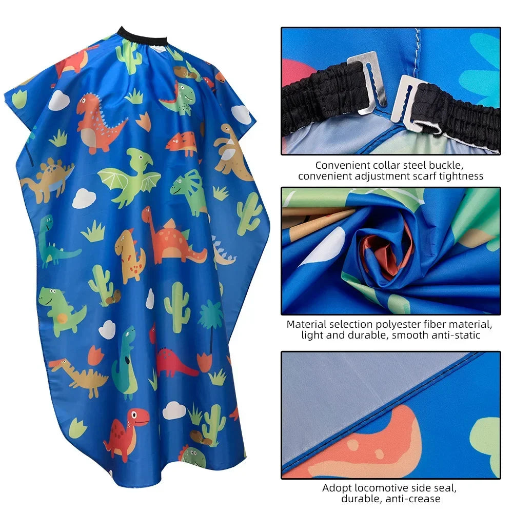 Cartoon Pattern Haircut Styling Gown Salon Kids Hairdressing Cape Barber Shop Household Child Hair Cut Cape Hairdresser Apron