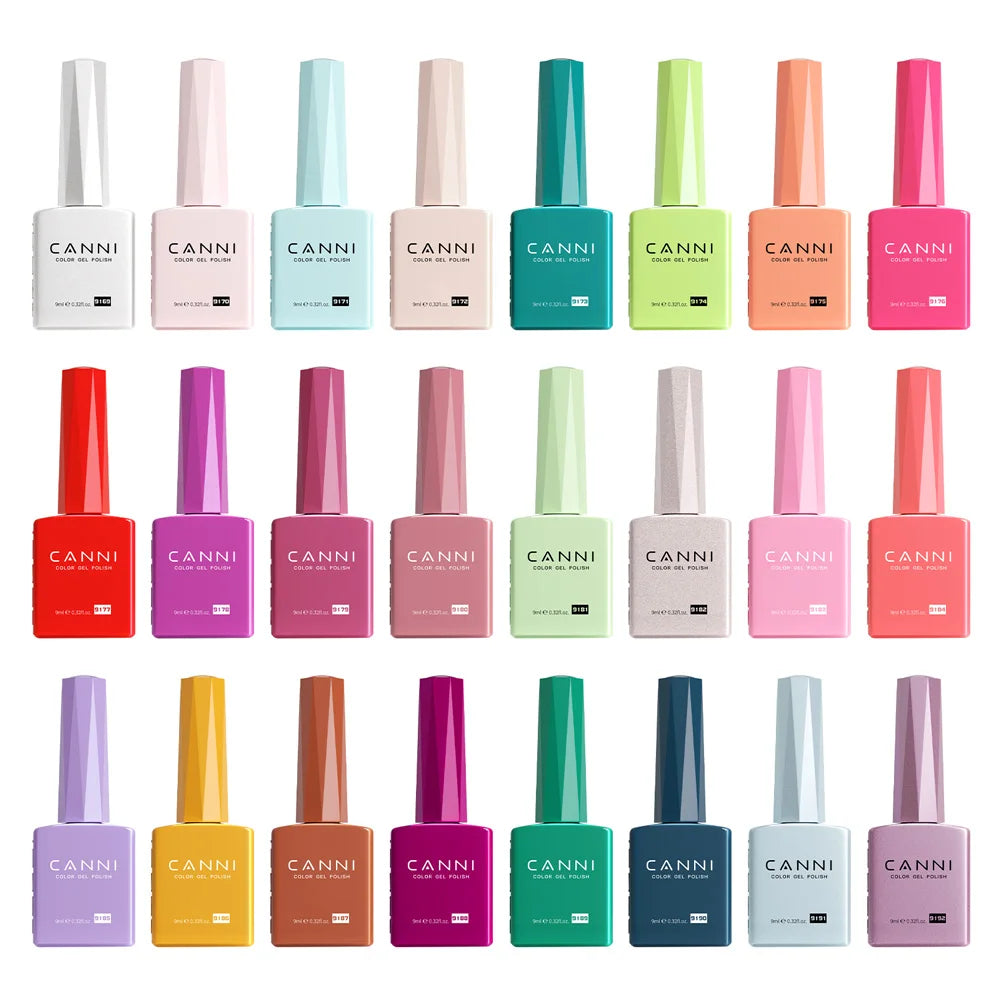 CC8 New Kit CANNI 9ML Nail Gel Polish HEMA/TPO FREE 30pcs Color Gel Pigment Professional Long Wear Top Coat Gel Varnish Set