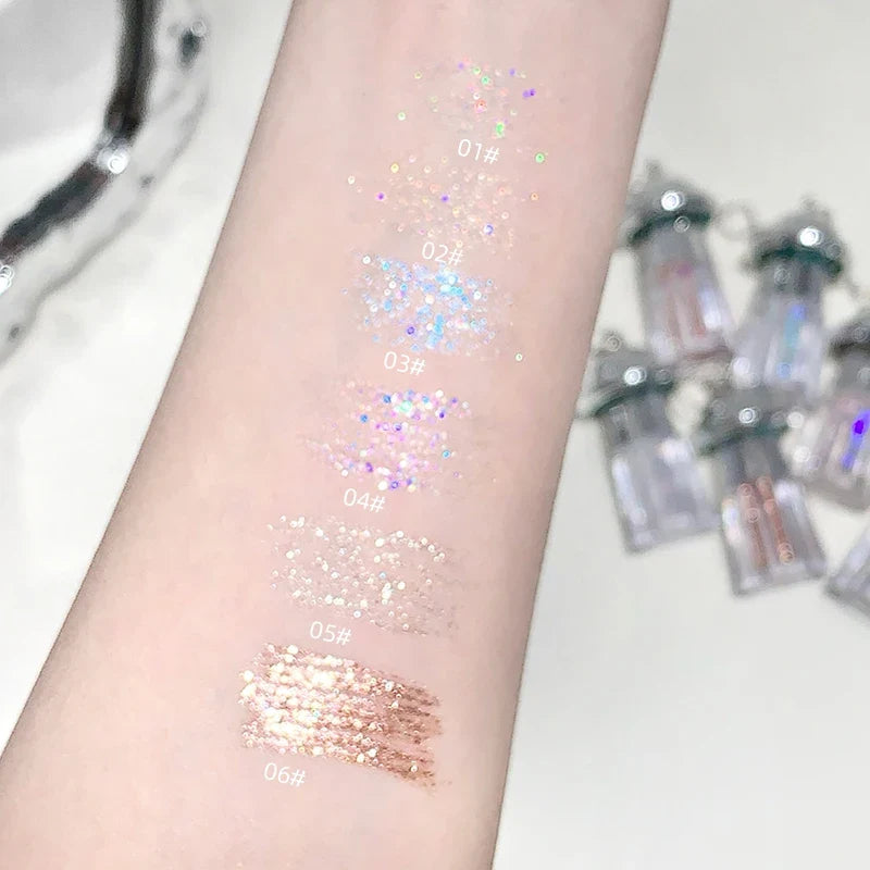 Gege Bear UFO Pendant Shiny Eyeshadow Liquid Pearlescent Fine Shimmer Brightening Anti-makeup Liquid Eyeshadow