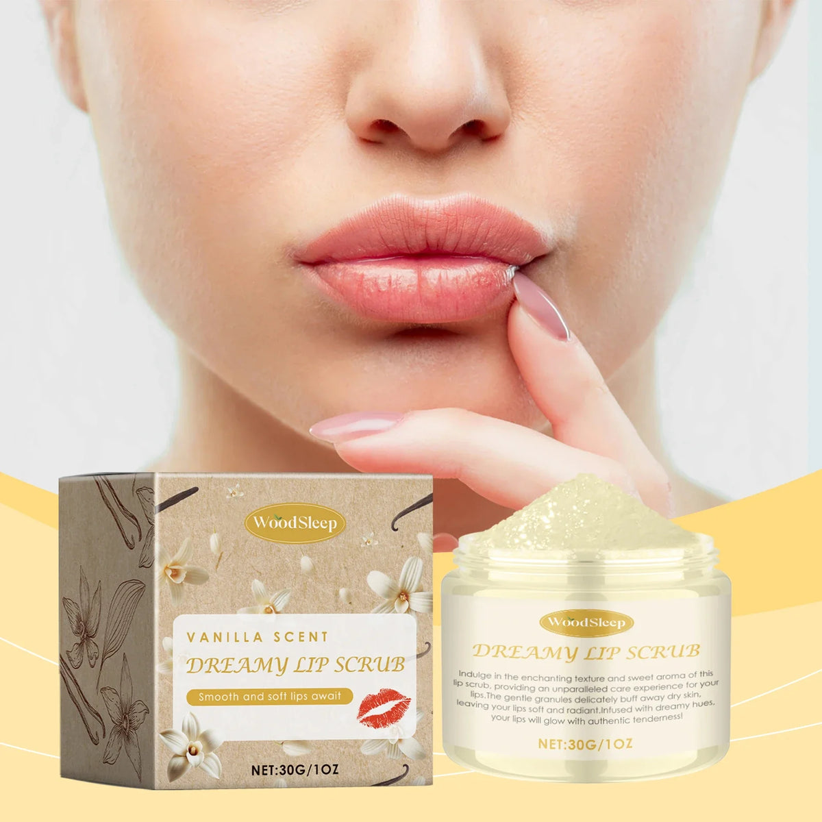 Coconut Vanilla Lip Scrub Exfoliating Even Lip Color Remove Dead Skin Repair Chapped Lip Deep Moisturizing Plump Lip Skin Care