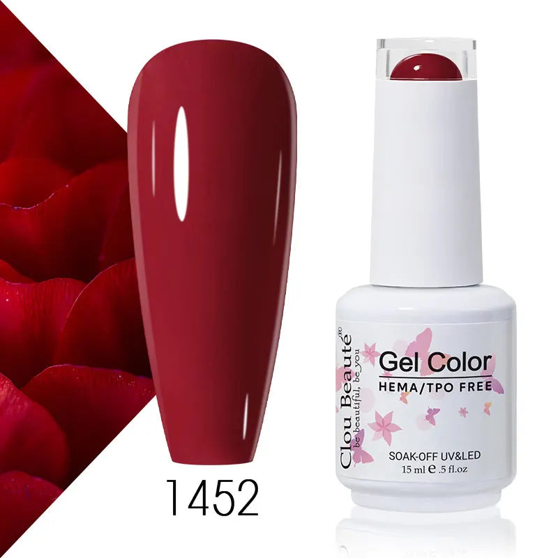 Clou Beaute Coffee Colors Nail Gel Polish HEMA/TPO FREE Soak off UV/LED 15ml Vernis Semi Permanent Nail Varnish 15ml Base Top