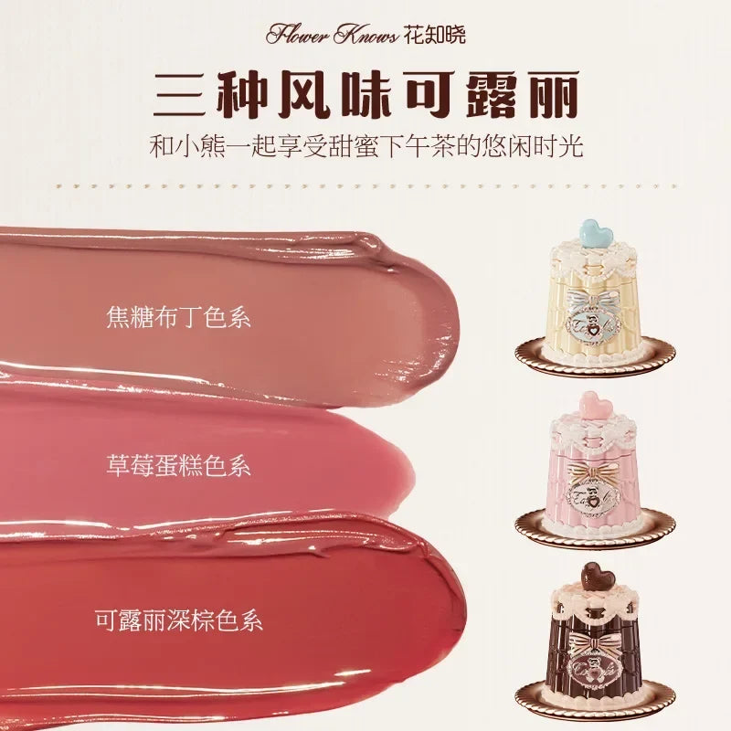 Flowerknows THE SWEETIE BEAR COLLECTION Coating Lip Jelly SOFT Lip gloss,Hydrating Gloss,Moisturizing Tint,Shine & Glow Finish