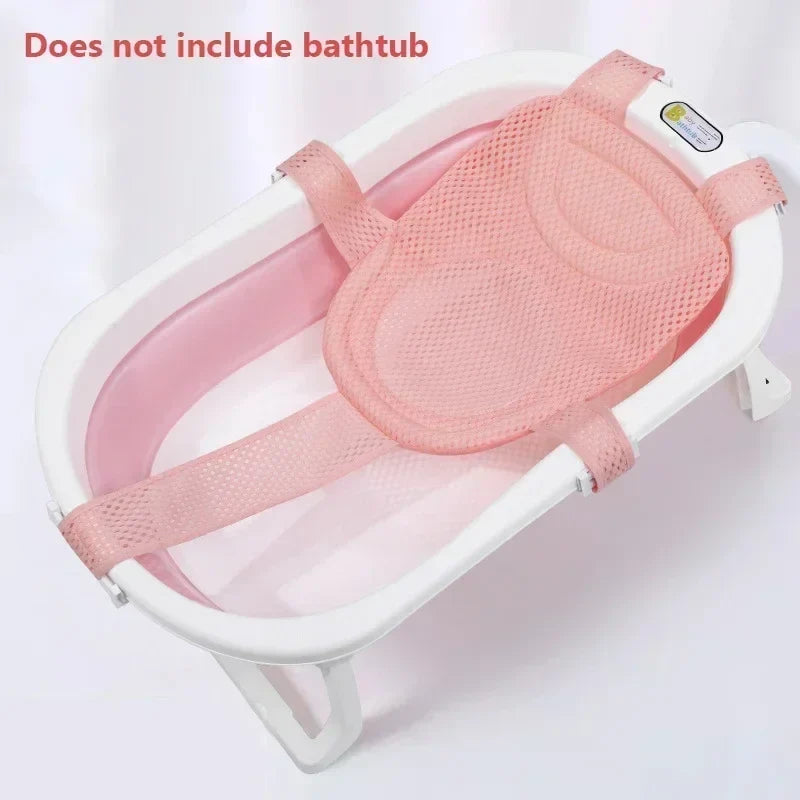 Baby Bath Support Pad Foldable Floating Seat Adjustable Newborn Bathing Cushion Infant Safety Net Hammock
