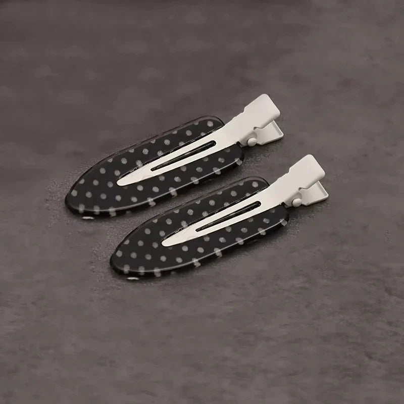 Black White Polka Dot Acrylic Hair Clips Minimalist Secure Hold Suitable for Daily Wear Party Outfits Hair Styling Accessories