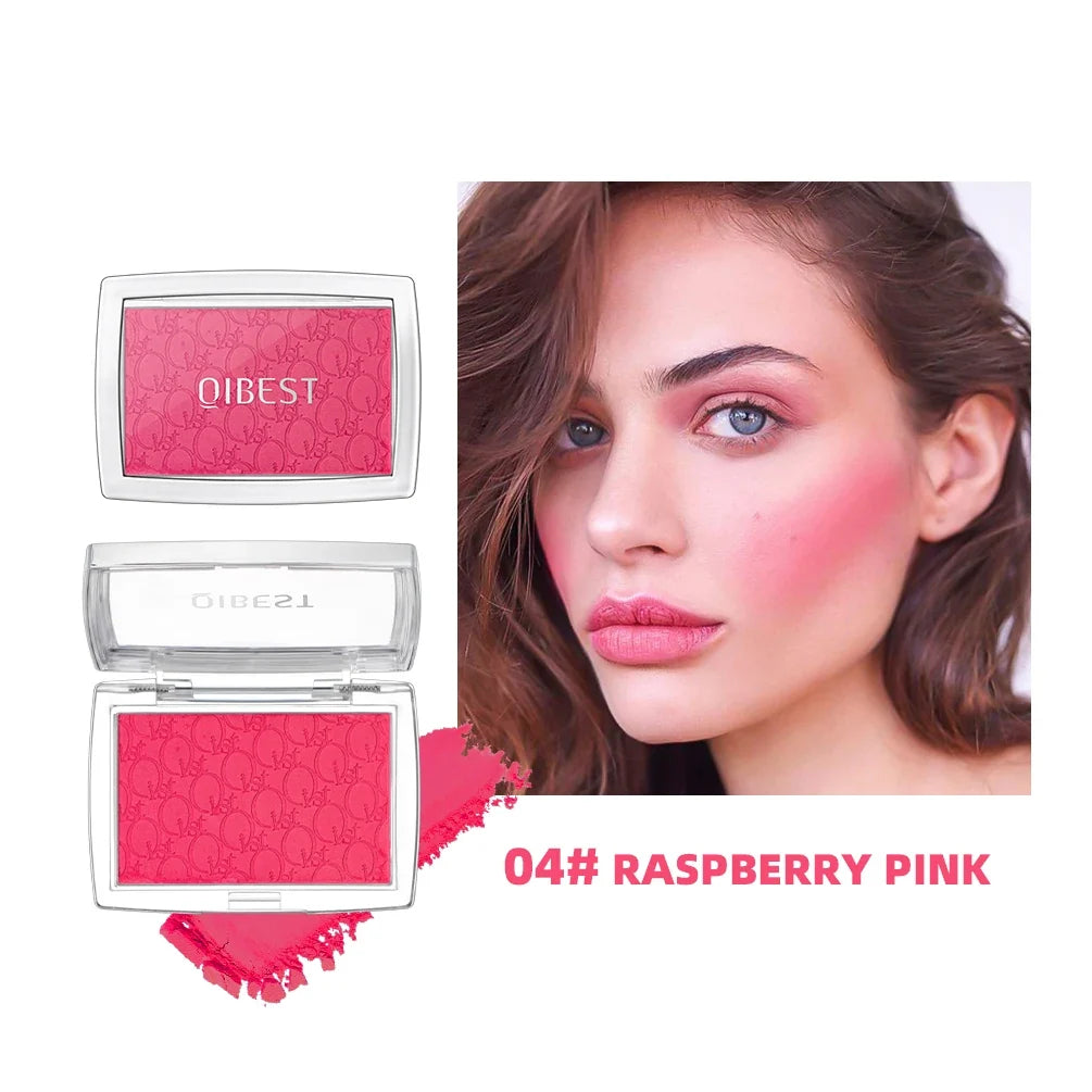 Embossed Powder Blush Peach Pink Coral Tint Makeup 3D Relief Blush Palette Brown Cheek Contour Rouge Cosmetics Face Brightens