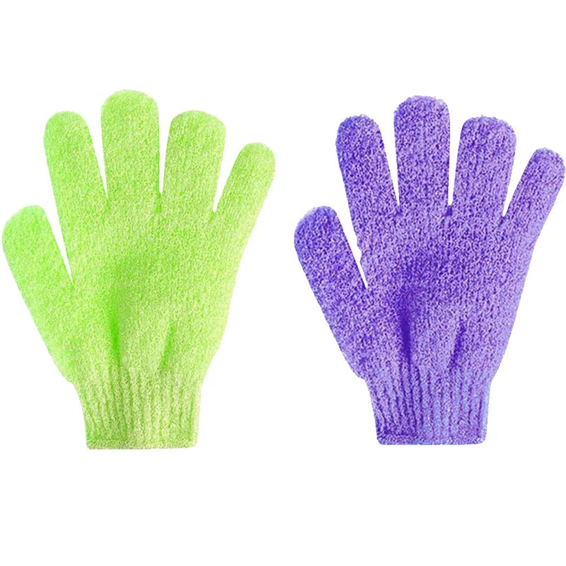 1/2Pcs Five Fingers Bath Gloves Peeling Exfoliating Household Shower Towel Scrub Body Wash Elastic Wipe Back Body Cleaning Tools