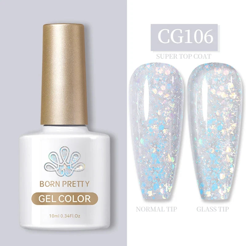 BORN PRETTY 10ml Clear Blooms Gel Polish UV LED Soak Off Nail Art Polish for Spreading Effect Marble Nail Polish Gel Painting