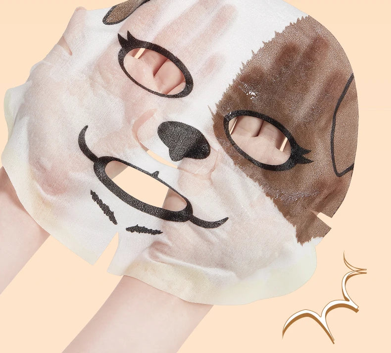 5pcs SADOER Animal Pattern Masks Face Mask Moisturizing Anti Wrinkles Anti-Aging Whitening Facial Masks Skin Care Novel Products