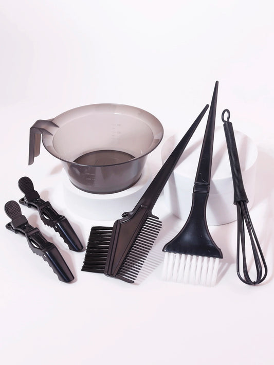 6PCS professional salon hair dye set, hair dye bowl, hair dye brush, color mixer, hair clip, DIY hair dye styling tool