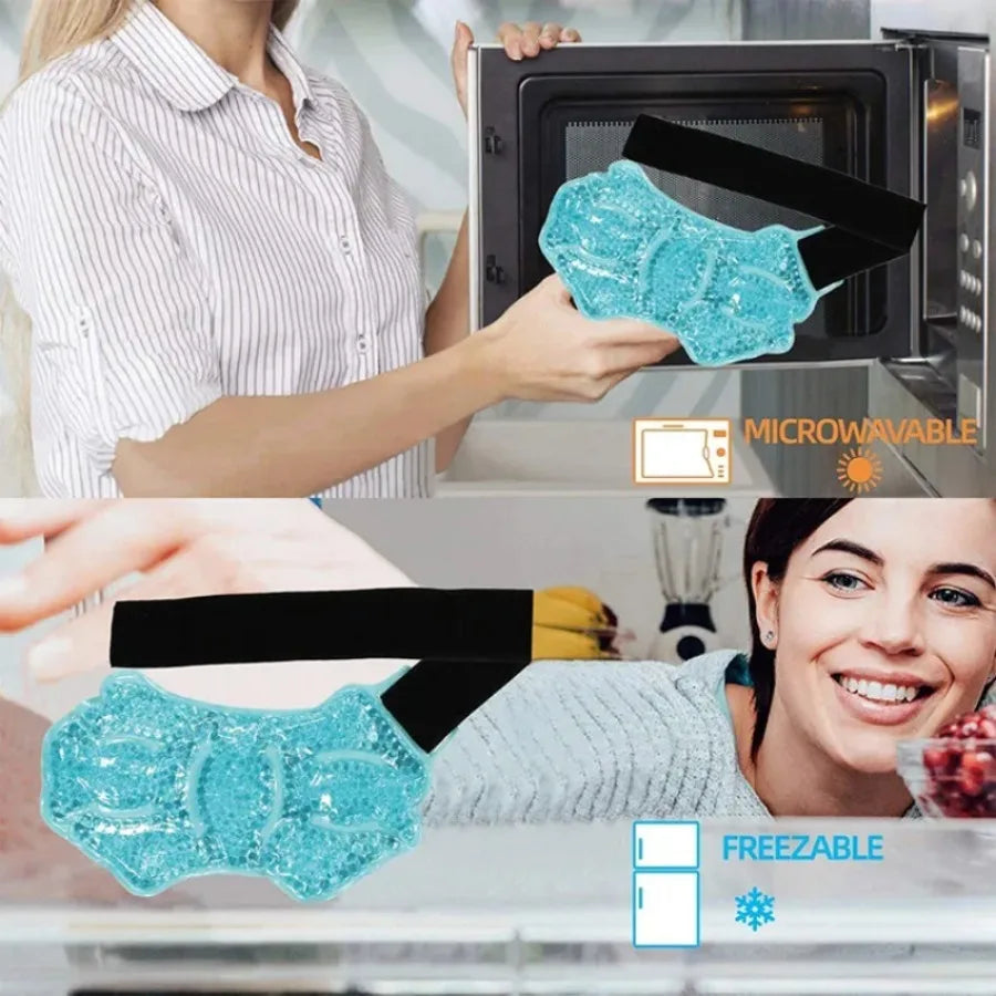 Ankle/Sports Foot Ice Pack - Hot & Cold Gel Pack with Adjustable Stand for Myofascial & Feet - Microwaveable, Freezable & Reusab