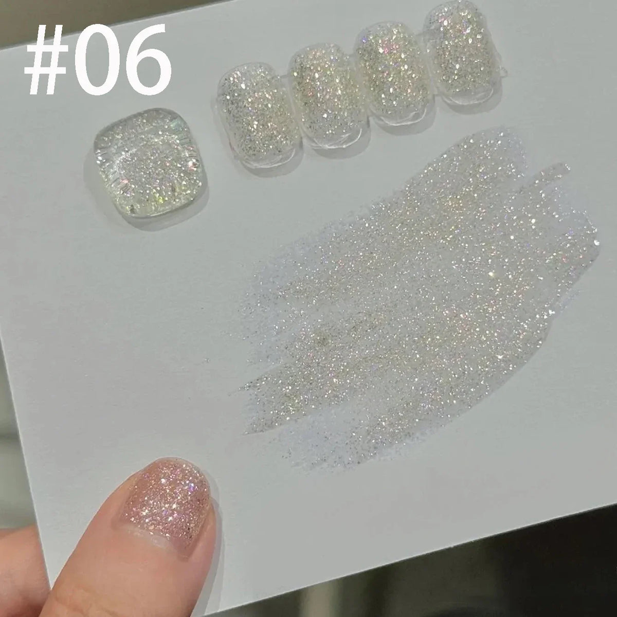 10ML 1pcs Moonlight White Strobe Glitter Gel Nail Polish Nail Supplies Hot Selling White Nails Super Flash Diamond Nail Polish