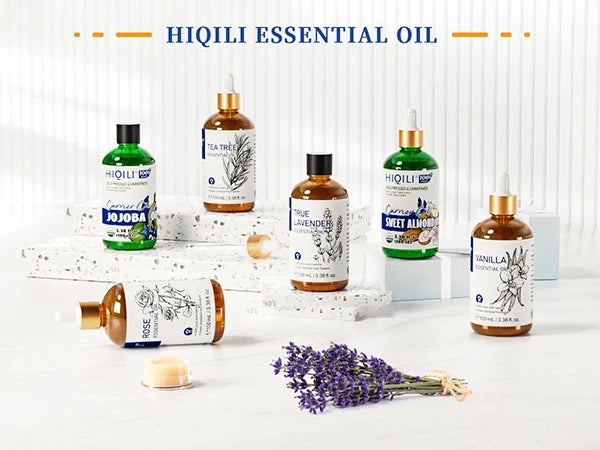 HIQILI 100% Pure Lavender Essential Oil 100ML Aromatherapy Diffuser Oil for Sleep Relaxation Diffuser Massage Skin Care